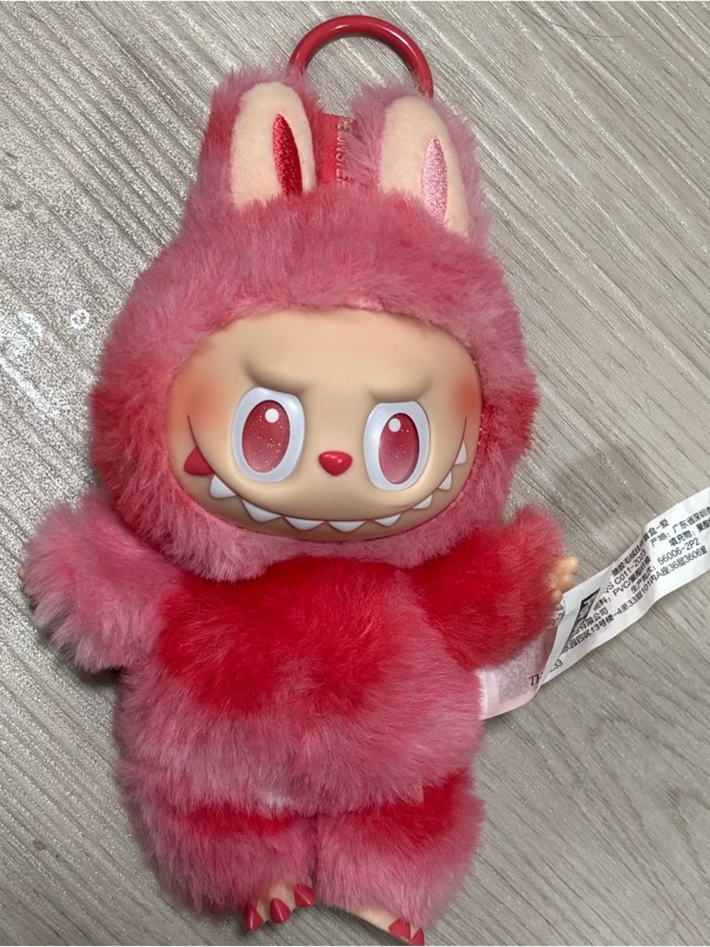 Pink Plush Bunny Keychain Bag Charm - Designer Style